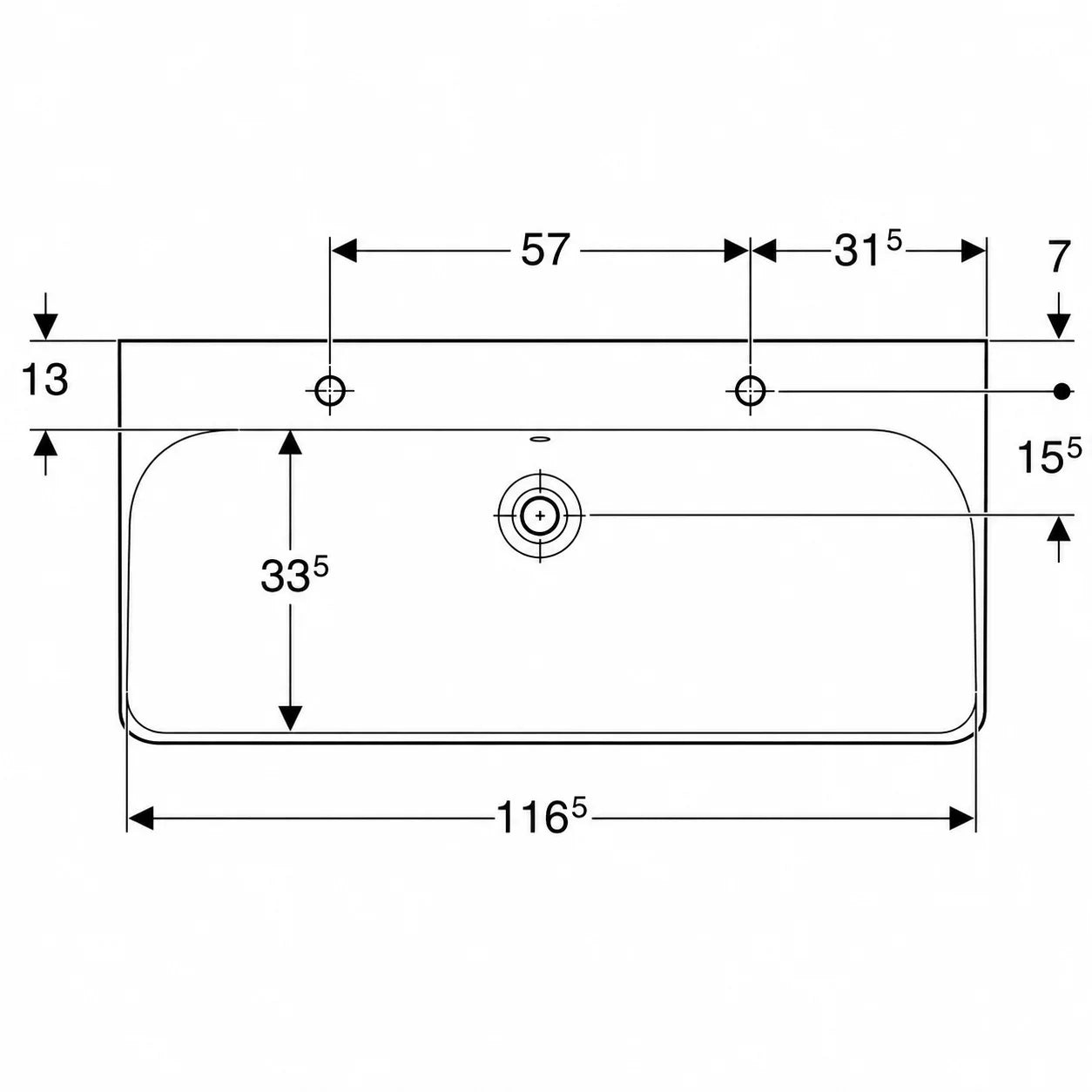 Geberit Smyle Wall Hung Wash Basin 500.253.01.1