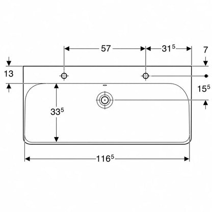 Geberit Smyle Wall Hung Wash Basin 500.253.01.1