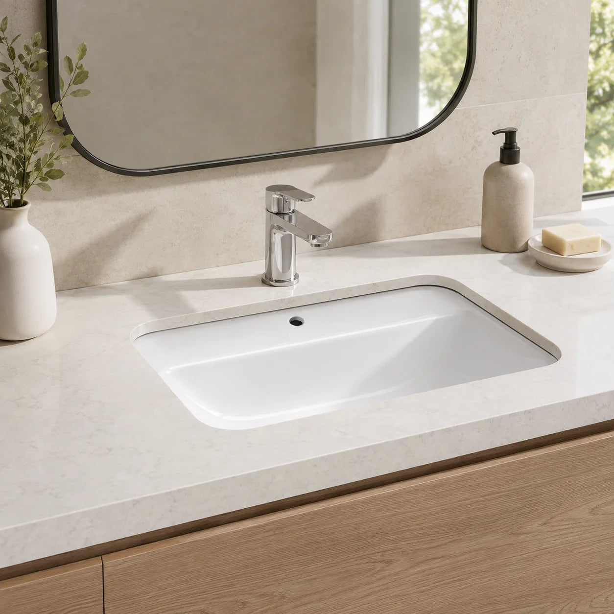 Geberit Selnova Square Undercounter Wash Basin 500.308.01.1