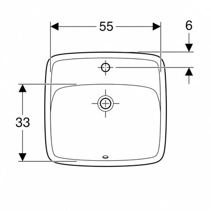 Geberit Selnova Square Undercounter Wash Basin 500.308.01.1