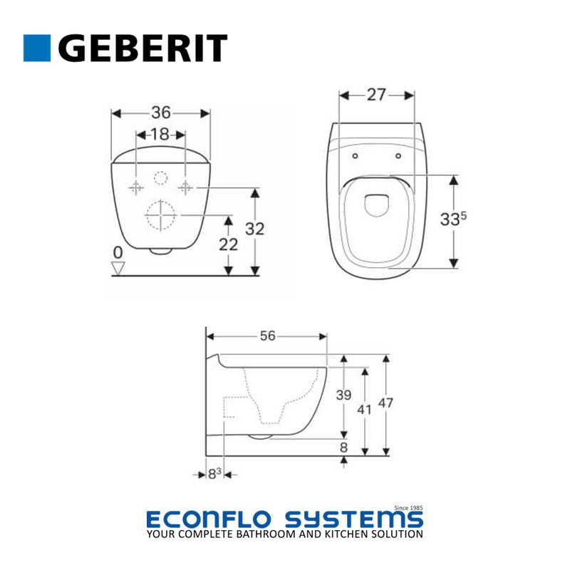 Geberit Citterio Wall Hung WC 500.510.01.1