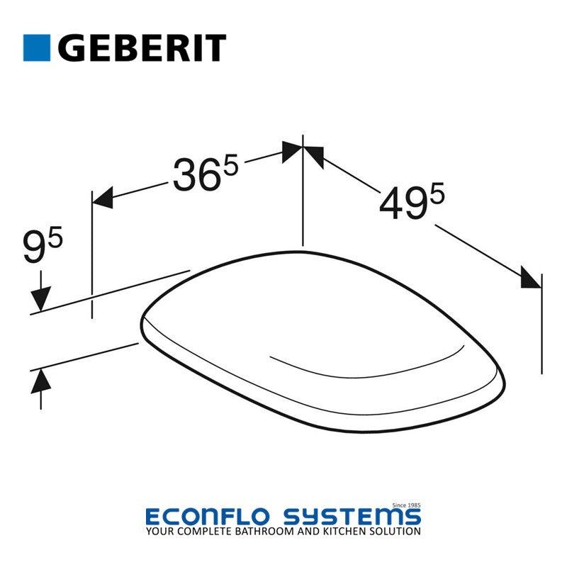 Geberit Soft-Closing Seat & Cover For Citterio WC 500.540.01.1