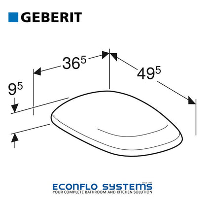 Geberit Soft-Closing Seat & Cover For Citterio WC 500.540.01.1