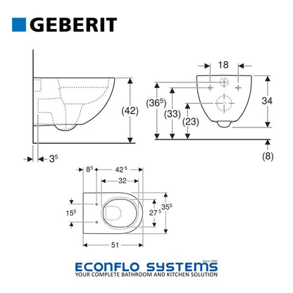 Geberit Acanto Wall Hung WC 500.600.01.2