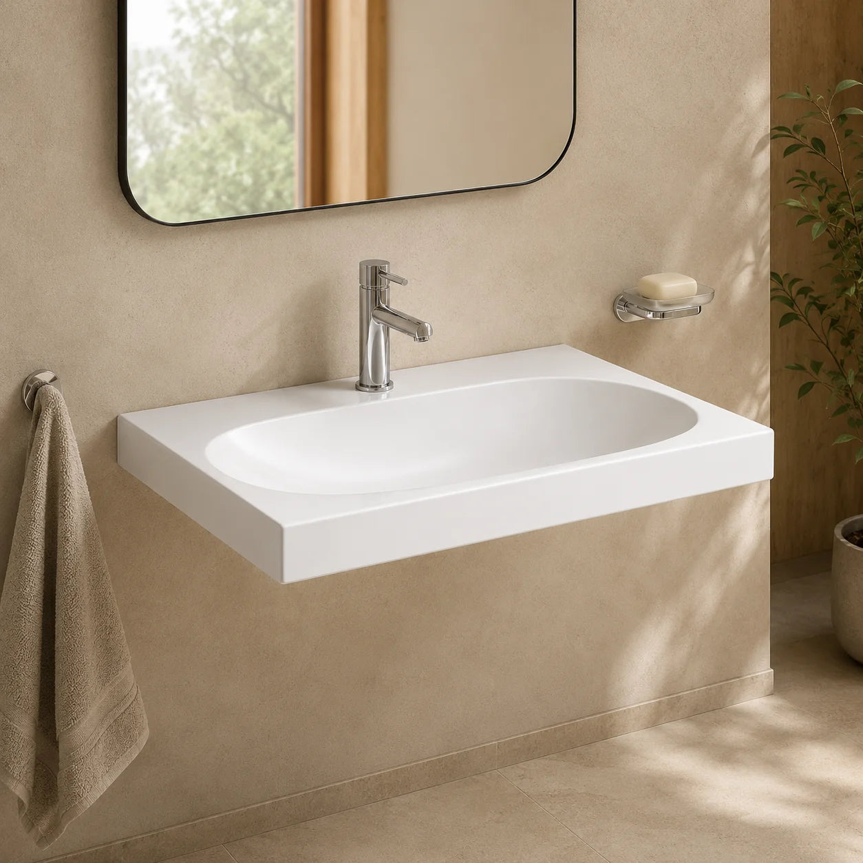 Geberit Acanto Wall Hung Wash Basin 500.629.01.2