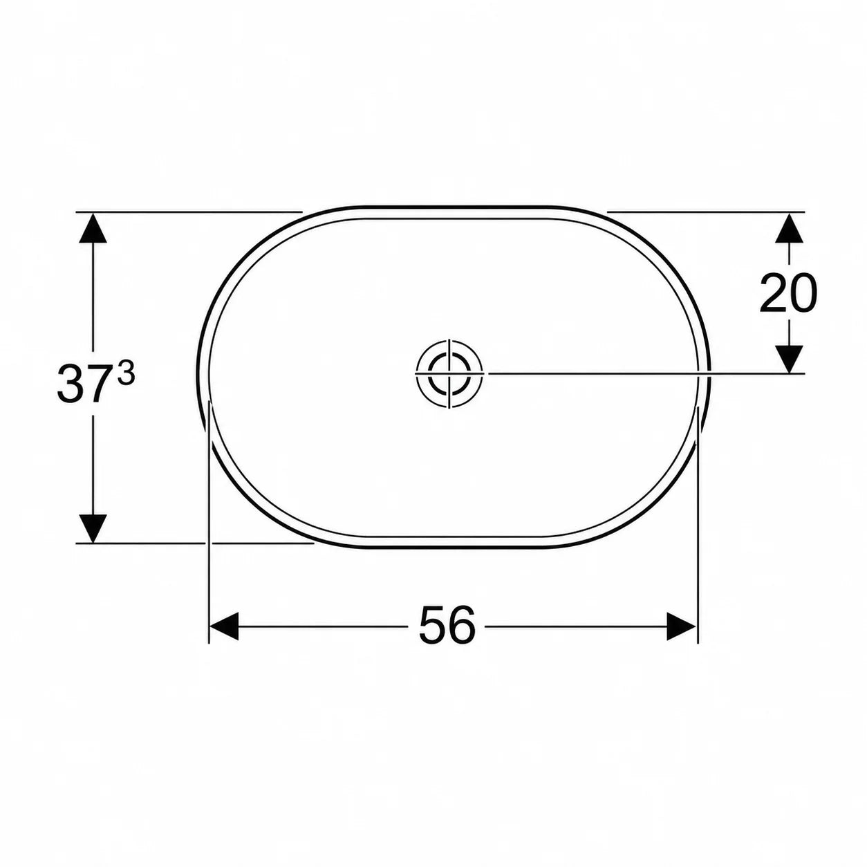 Geberit VariForm Countertop Wash Basin 500.730.01.2