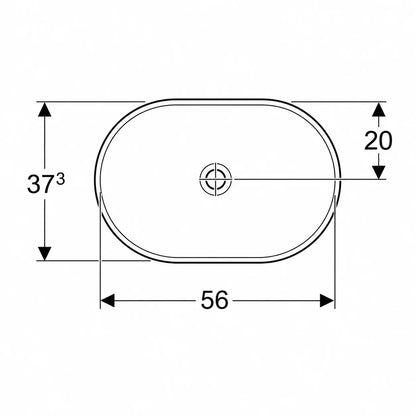 Geberit VariForm Countertop Wash Basin 500.730.01.2