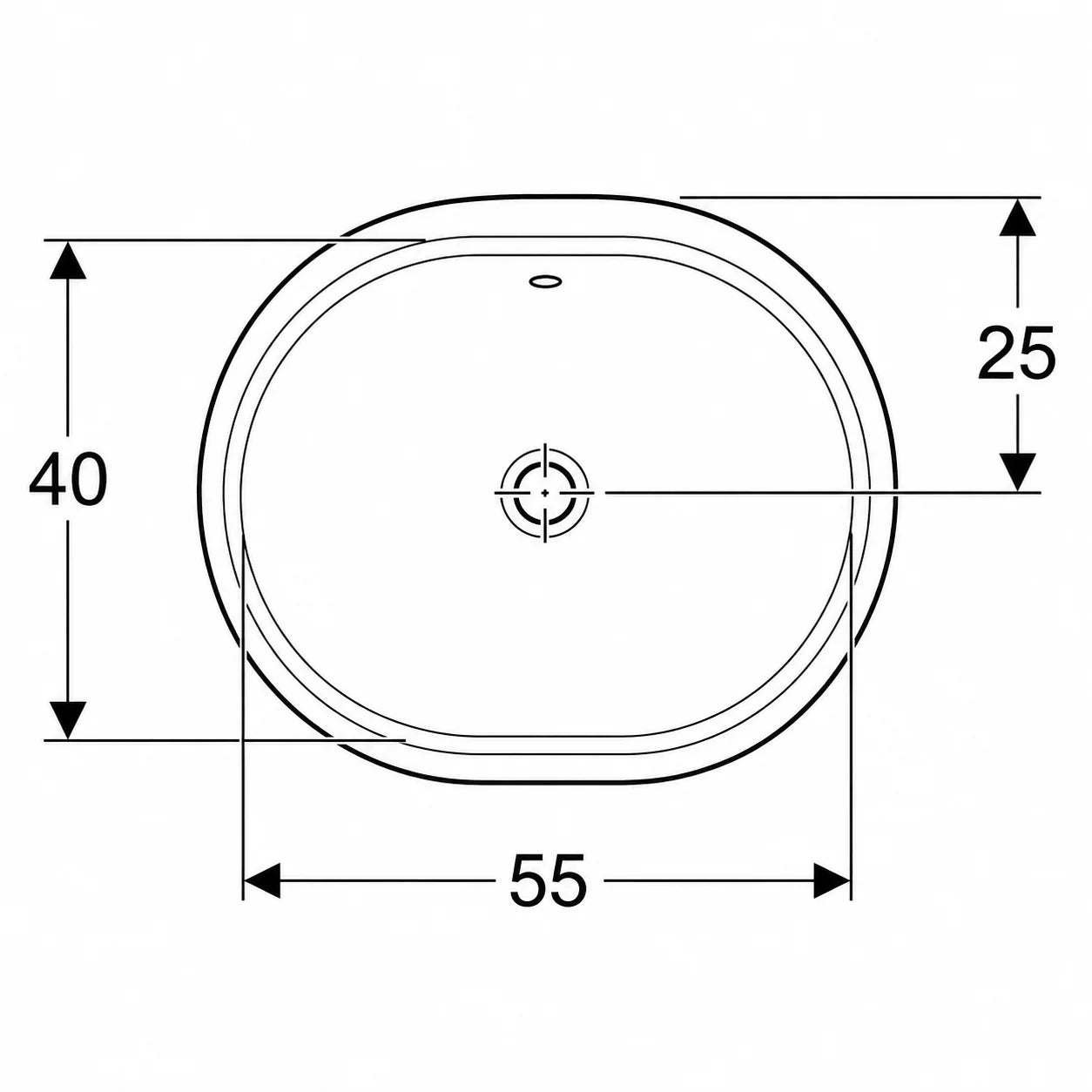 Geberit VariForm Countertop Wash Basin 500.737.01.2