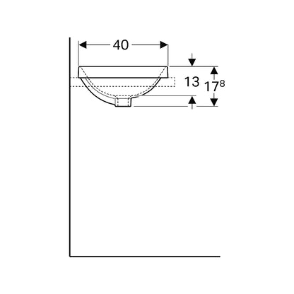 Geberit VariForm Countertop Wash Basin 500.737.01.2