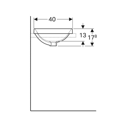 Geberit VariForm Countertop Wash Basin 500.738.01.2