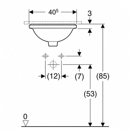 Geberit VariForm Undercounter Wash Basin 500.747.01.2
