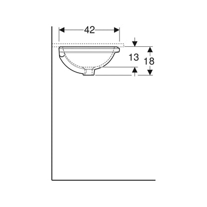 Geberit VariForm Undercounter Wash Basin 500.747.01.2