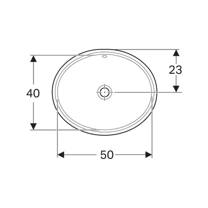 Geberit VariForm Undercounter Wash Basin 500.752.01.2