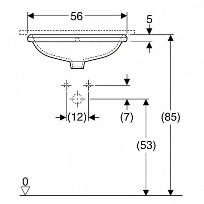 Geberit VariForm Undercounter Wash Basin 500.752.01.2