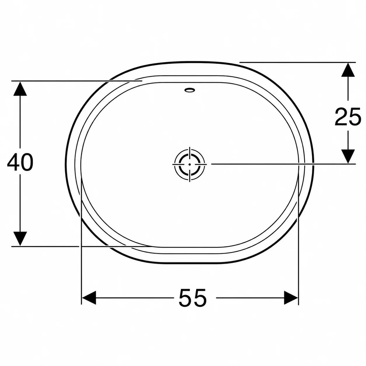 Geberit VariForm Undercounter Wash Basin 500.756.01.2