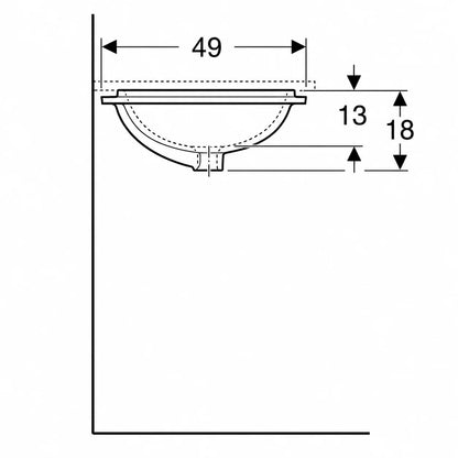 Geberit VariForm Undercounter Wash Basin 500.756.01.2