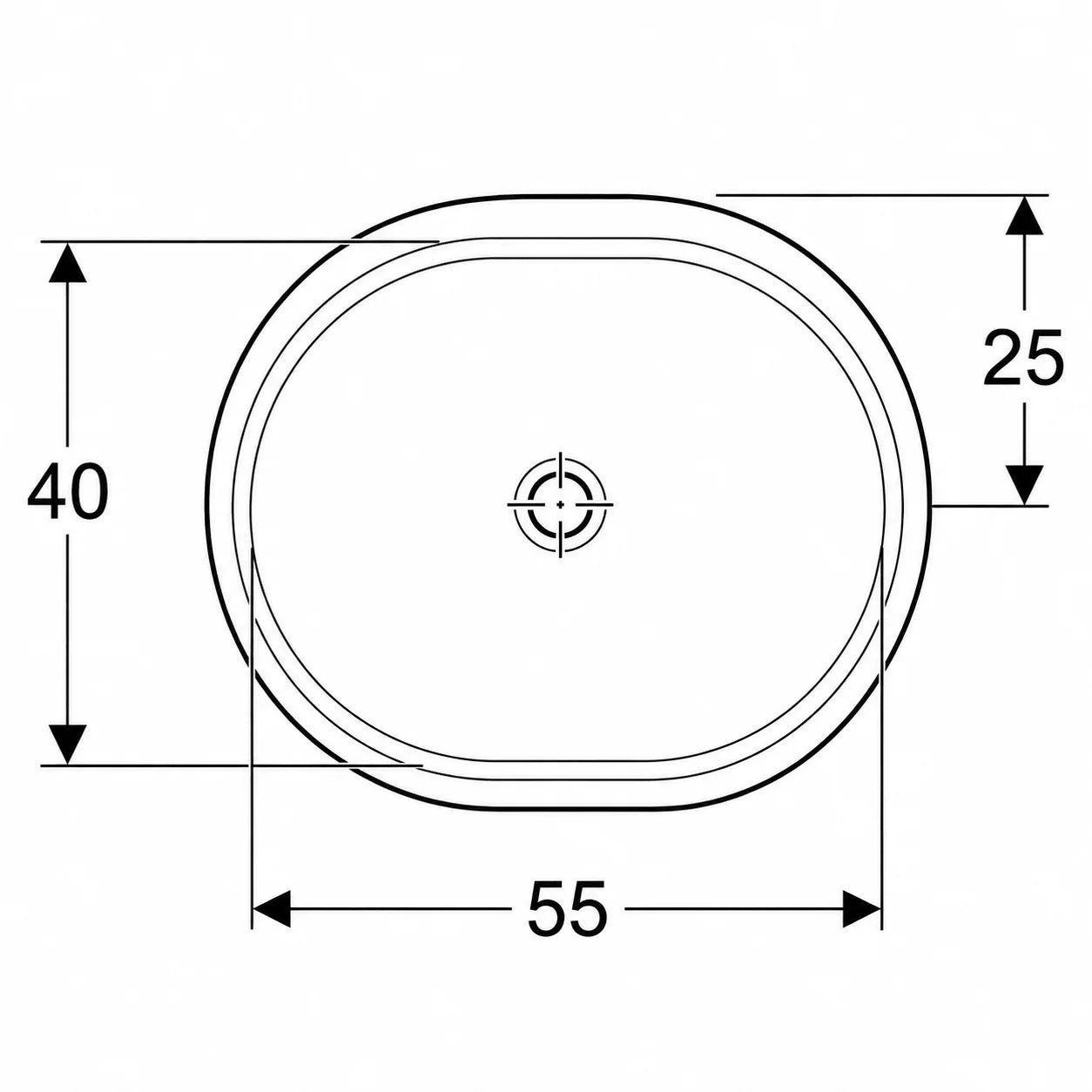 Geberit VariForm Undercounter Wash Basin 500.758.01.2