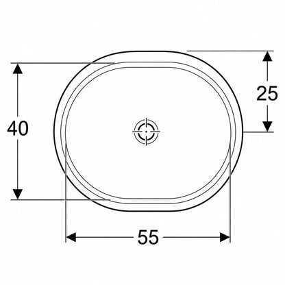 Geberit VariForm Undercounter Wash Basin 500.758.01.2