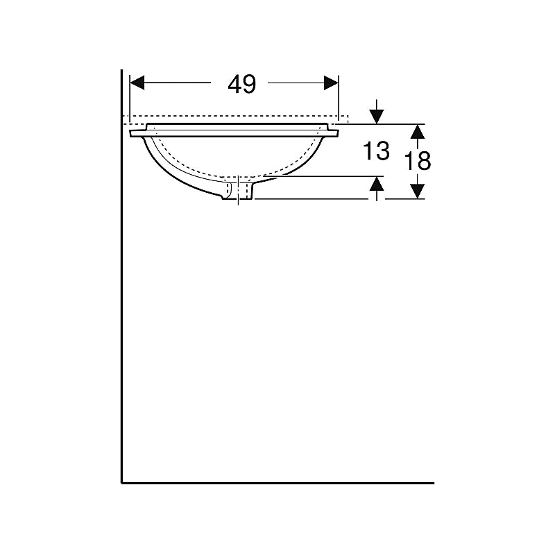 Geberit VariForm Undercounter Wash Basin 500.758.01.2