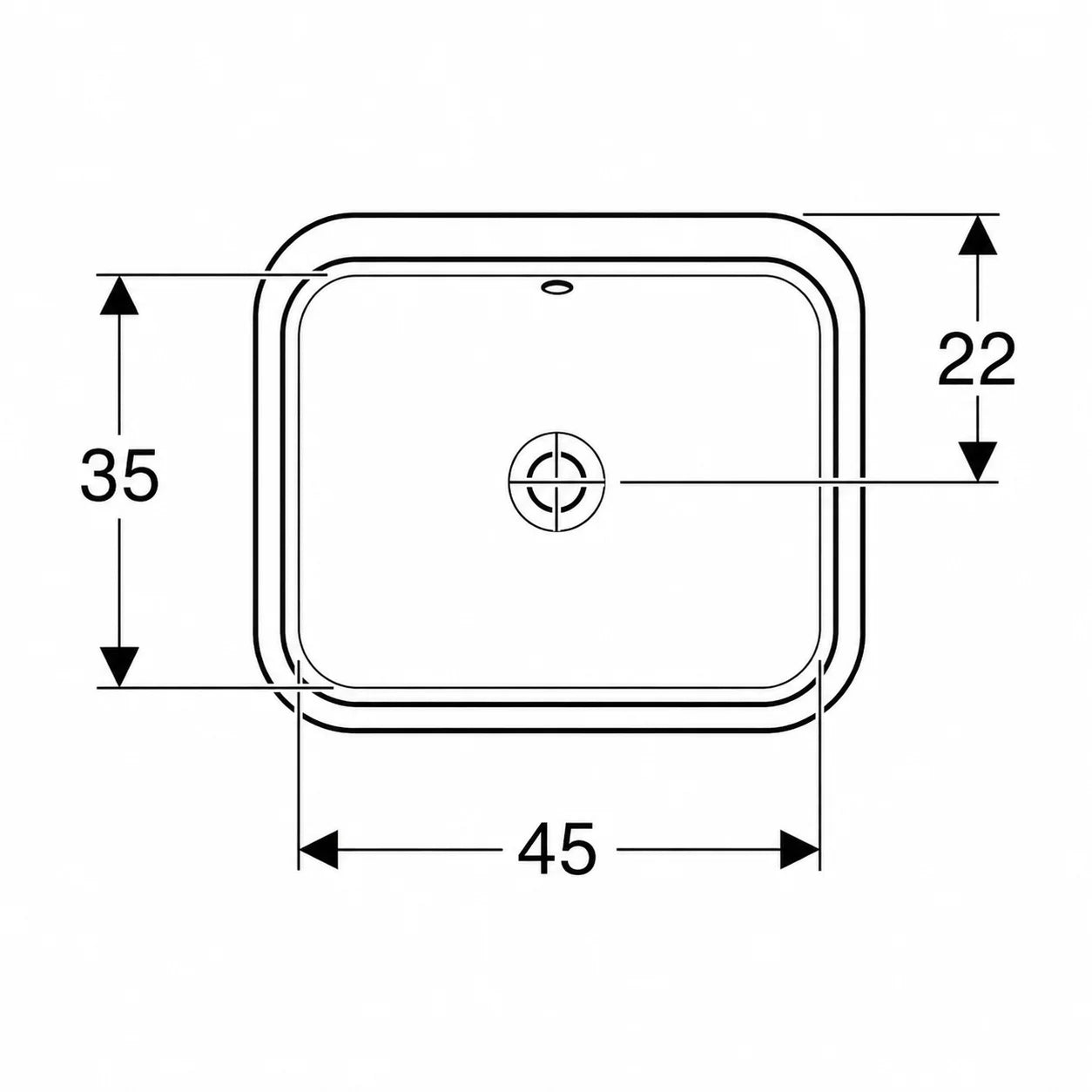 Geberit VariForm Undercounter Wash Basin 500.760.01.2
