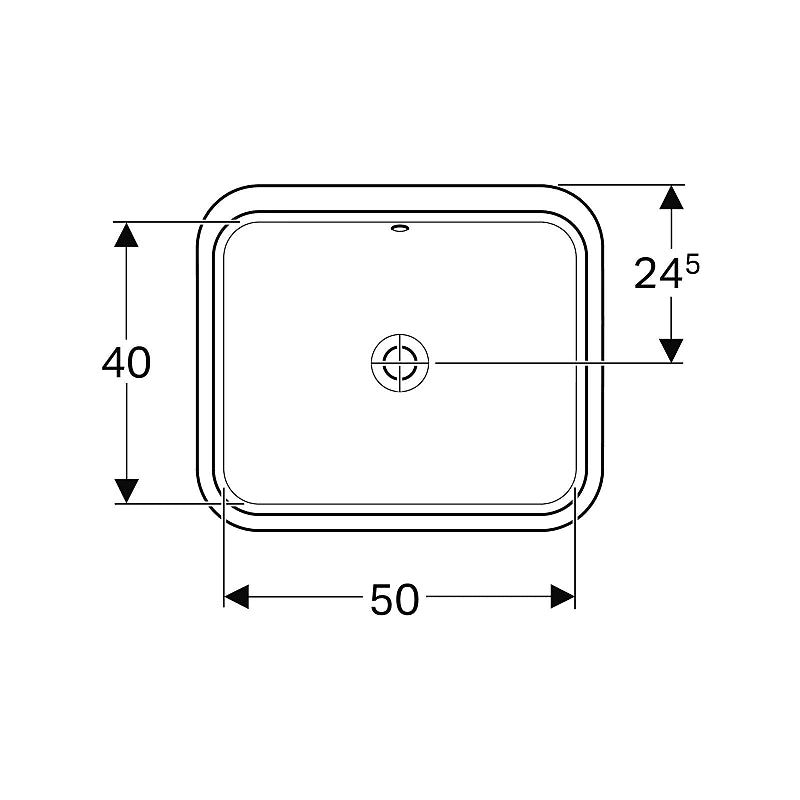 Geberit VariForm Undercounter Wash Basin 500.764.01.2