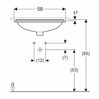 Geberit VariForm Undercounter Wash Basin 500.764.01.2
