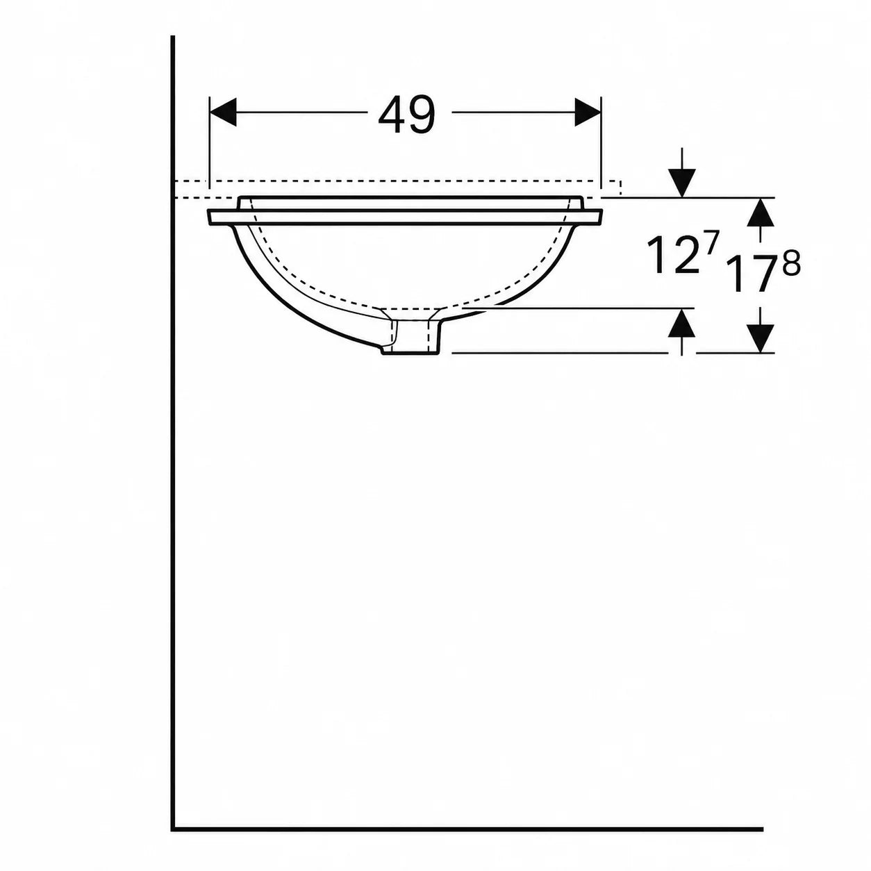 Geberit VariForm Undercounter Wash Basin 500.764.01.2