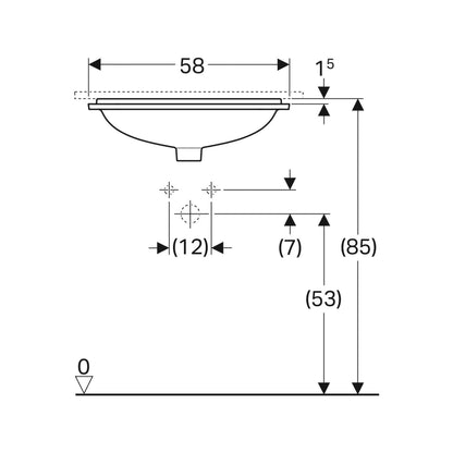 Geberit VariForm Undercounter Wash Basin 500.766.01.2