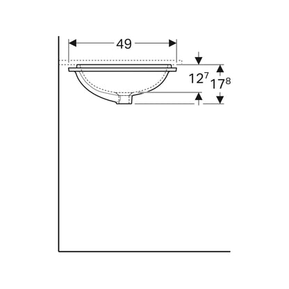 Geberit VariForm Undercounter Wash Basin 500.766.01.2