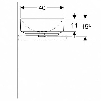 Geberit VariForm Countertop Wash Basin 500.771.01.2