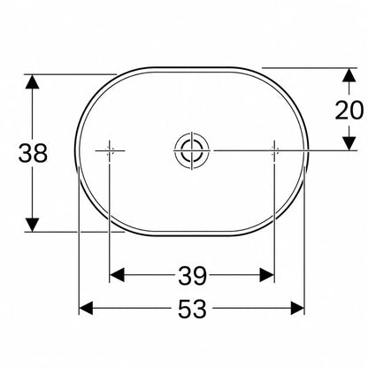 Geberit VariForm Countertop Wash Basin 500.774.01.2