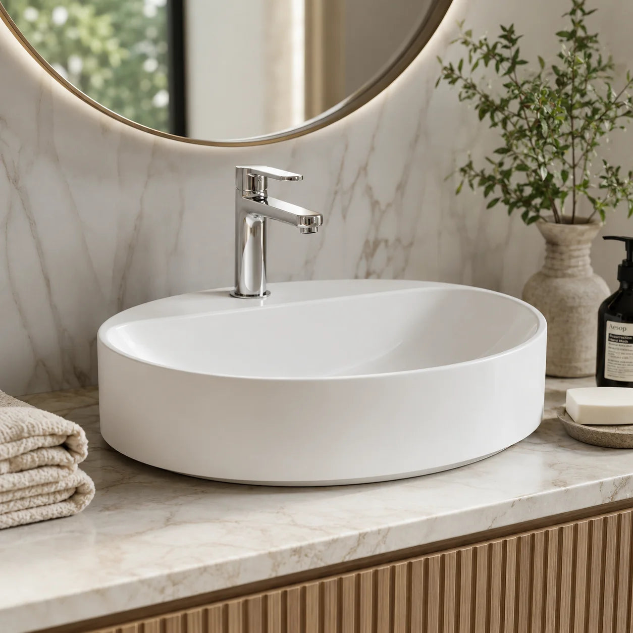 Geberit VariForm Countertop Wash Basin 500.776.01.2