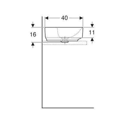 Geberit VariForm Countertop Wash Basin 500.776.01.2