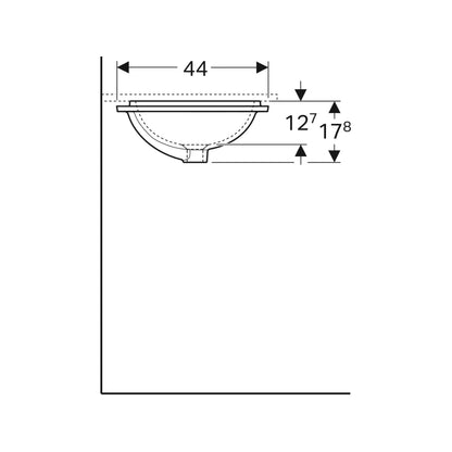 Geberit VariForm Countertop Wash Basin 500.779.01.2