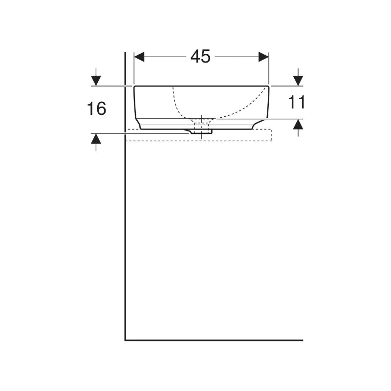 Geberit VariForm Countertop Wash Basin 500.780.01.2