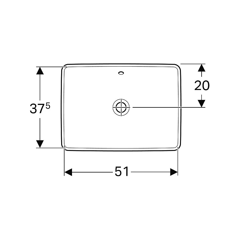 Geberit ONE Lay-On Countertop Wash Basin 505.050.00.1