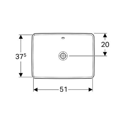 Geberit ONE Lay-On Countertop Wash Basin 505.050.00.1