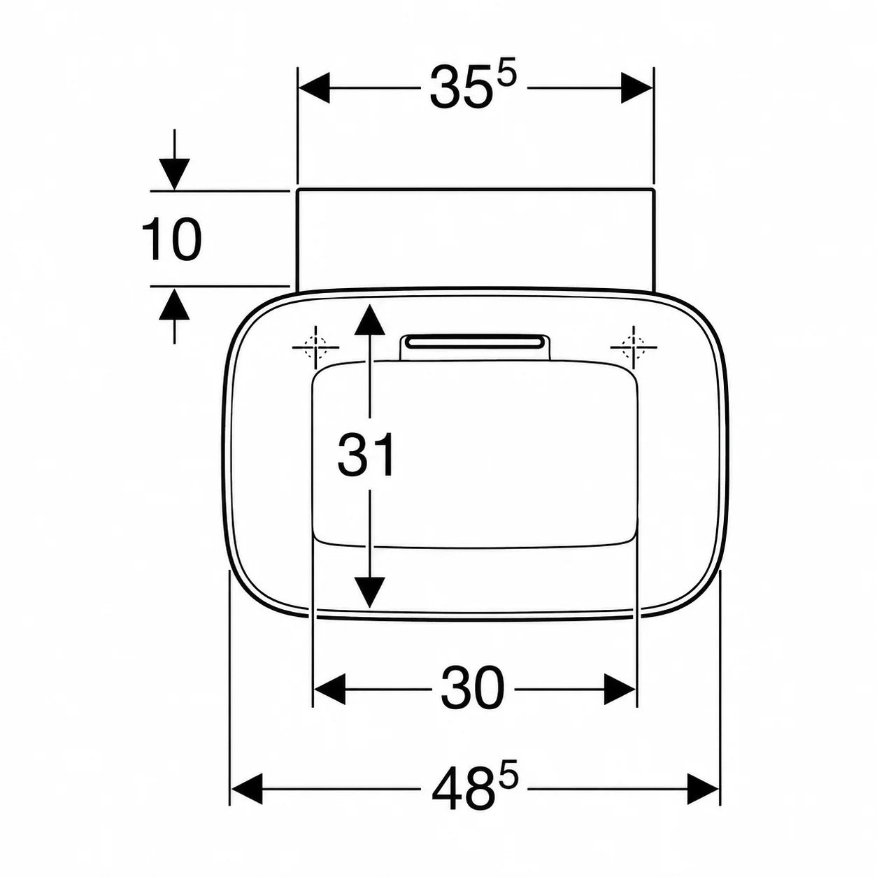 Geberit ONE Lay-On Countertop Wash Basin 505.052.00.1
