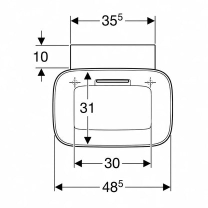 Geberit ONE Lay-On Countertop Wash Basin 505.052.00.1