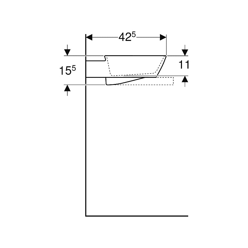 Geberit ONE Lay-On Countertop Wash Basin 505.052.00.1