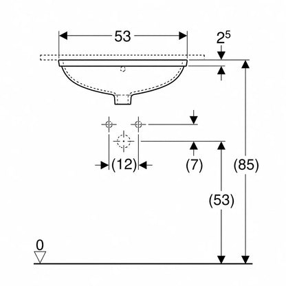 Geberit VariForm Undercounter Wash Basin 505.060.01.1