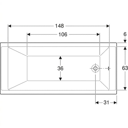 Geberit Supero Built-In Bathtub 554.103.01.1