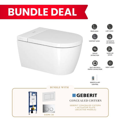Duravit Starck F Plus SensoWash® Smart Toilet Bundle 2510090000 + 612000012400323