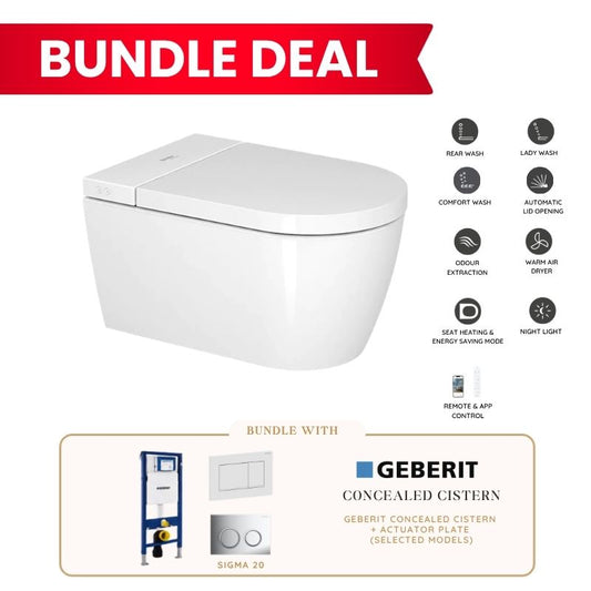 [Bundle Deal] Duravit Starck F Plus SensoWash® Smart Toilet Bundle 2510090000 + 612000012400323