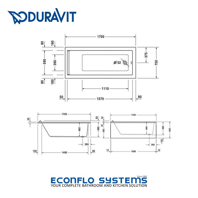 Duravit 
Starck Built-In Bathtub 
700335000000000