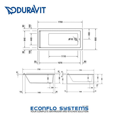 Duravit 
Starck Built-In Bathtub 
700336000000000