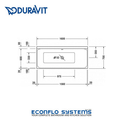 Duravit 
P3 Comforts Built-In Bathtub 
700372000000000