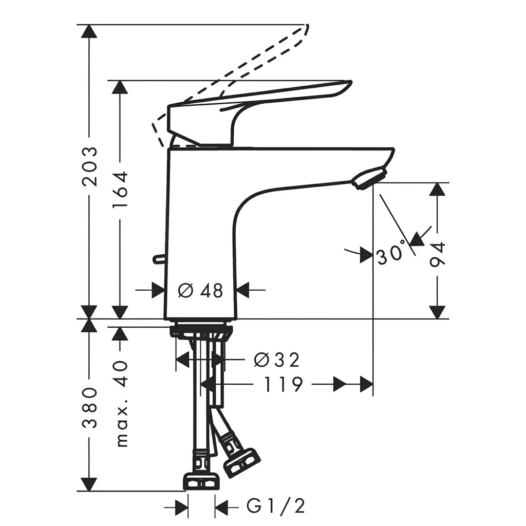 Hansgrohe Logis E Single Lever Basin Mixer 71005009 / 71161019