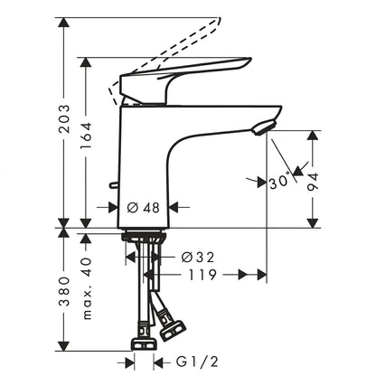 Hansgrohe Logis E Single Lever Basin Mixer 71005009 / 71161019