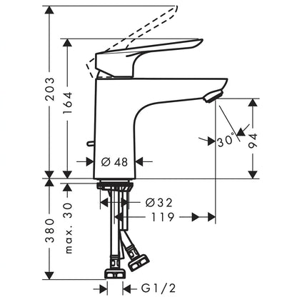 Hansgrohe Logis E Single Lever Basin Mixer 71006009 / 71161029